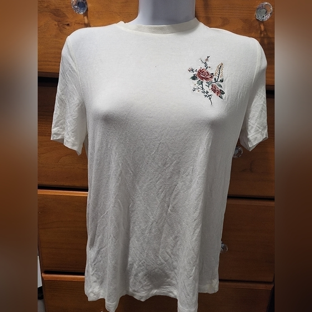 H&M Jersey Top with Embroidery Small